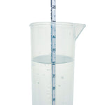 Floatland Density Meter and cylinder epsom water in plastic cylinder detail