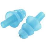 Zachte siliconen oordoppen in plastic doosje - Lichtblauw